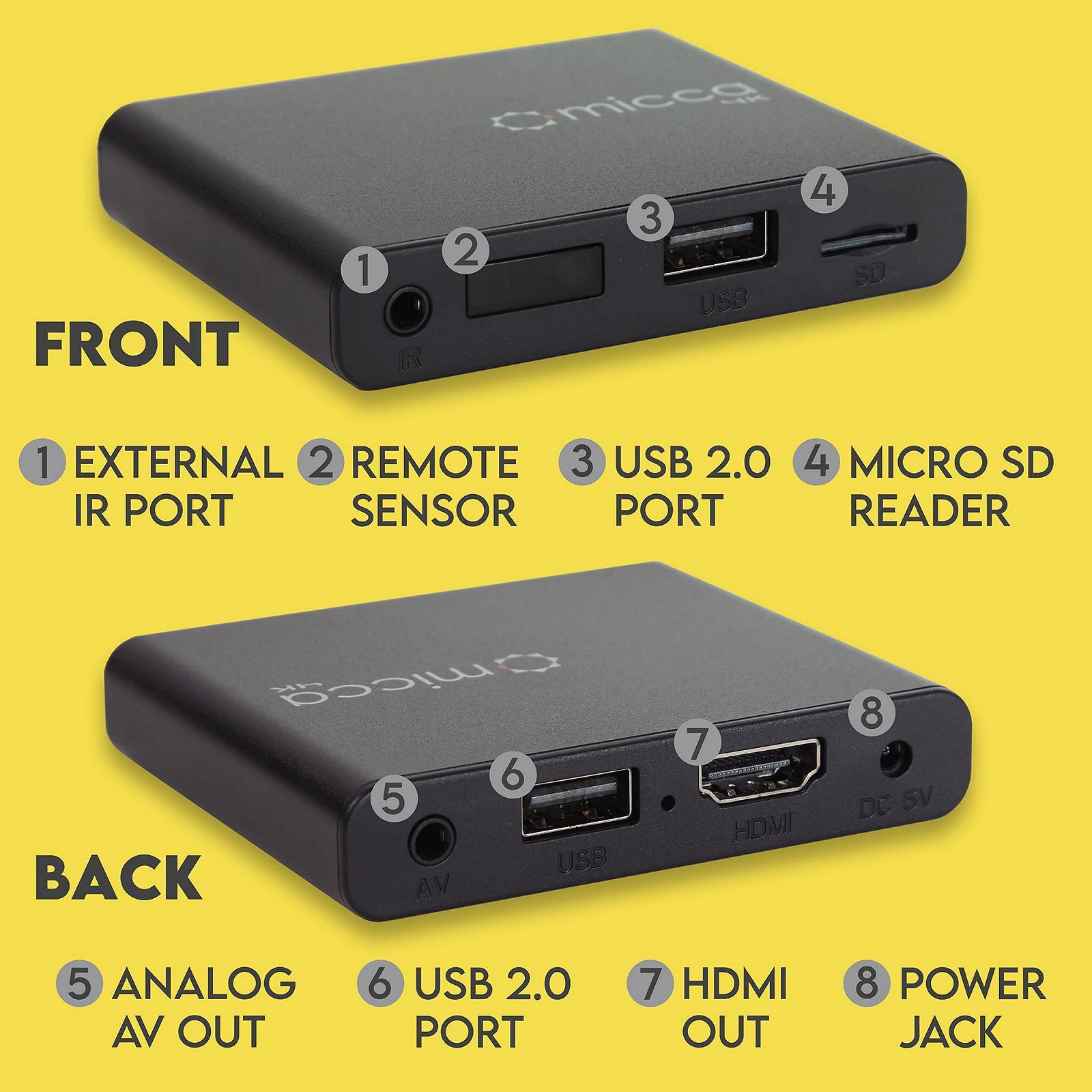 Медіаплеєр Micca 4K 60HZ Ultra HD для USB та MicroSD, HDMI, AV вихід, підтримка H.265/HEVC, автоматичне відтворення, фото №6