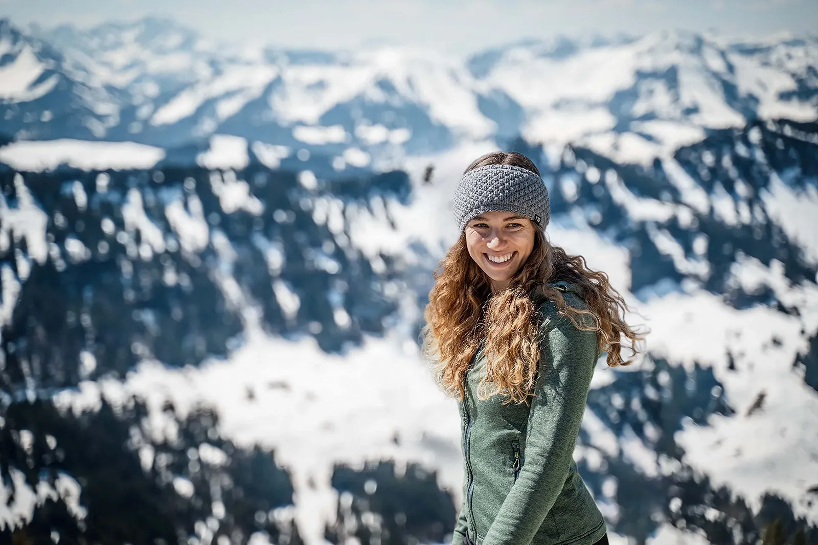 В'язана зимова пов'язка на голову Jumping Bird з флісовою підкладкою, фото №2 В'язана зимова пов'язка на голову Jumping Bird з флісовою підкладкою, фото №2