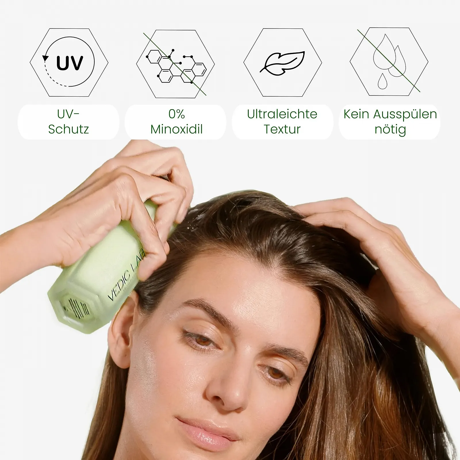 Еліксир для шкіри голови VEDIC LAB Energizing Day + UV (100 мл) Сироватка проти випадіння волосся з аюрведичними травами, фото №5