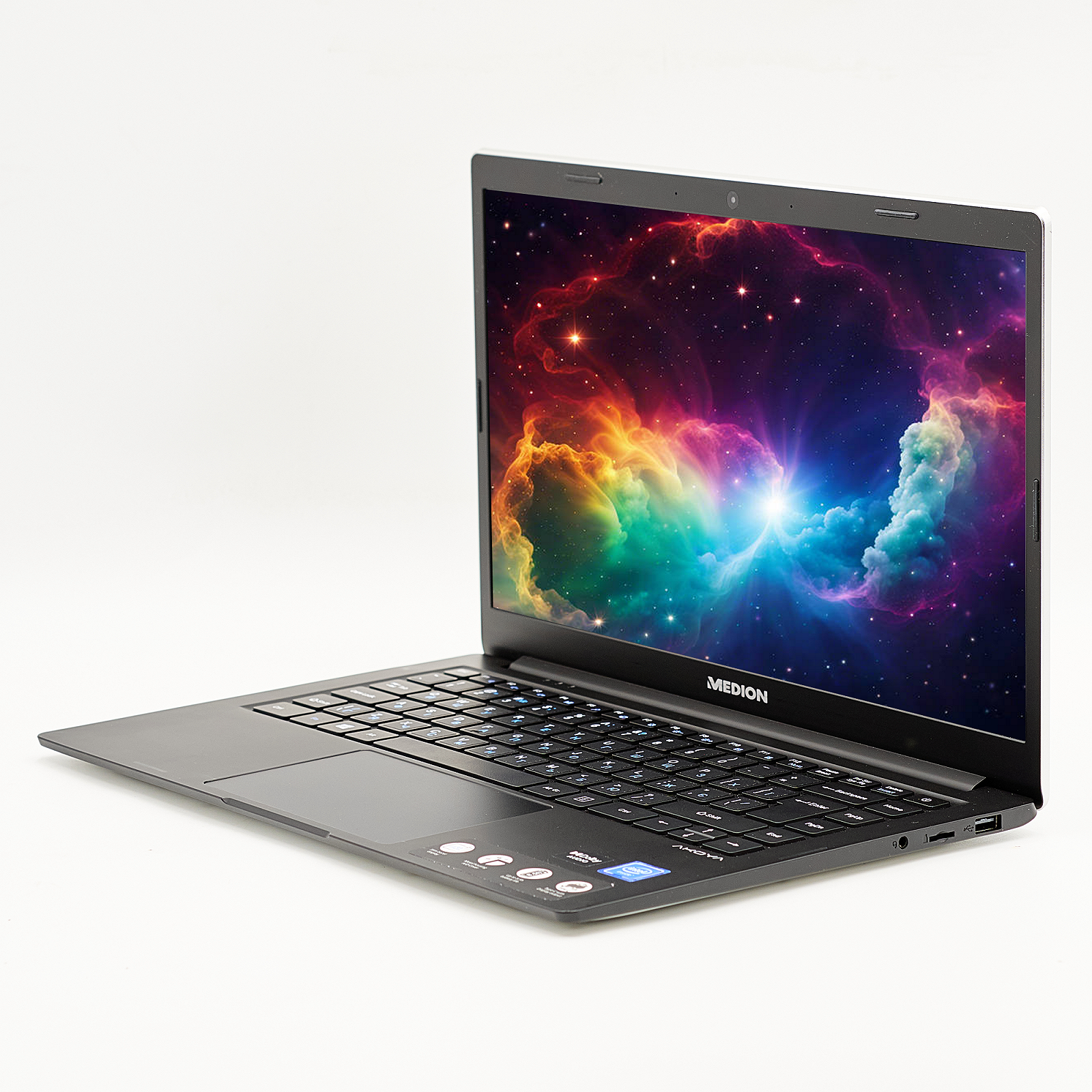 Ноутбук 14" Medion (Lenovo Group) Akoya E4251 Intel RAM 4 ГБ SSD 128 ГБ  eMMC 64 ГБ Intel Graphics Метал Win10, фото №3