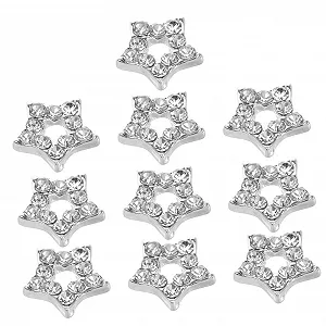 Подвеска для ногтей FRCOLOR, 10 шт., серебристый цинковый сплав - Фото 1