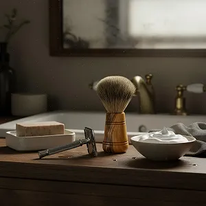 Помазок для бритья Olive Wood Pure Badger Hair с ручкой из оливкового дерева и ворсом барсука цена на synthetic.ua - Фото 1 Помазок для бритья Olive Wood Pure Badger Hair с ручкой из оливкового дерева и ворсом барсука synthetic.ua - Фото 1