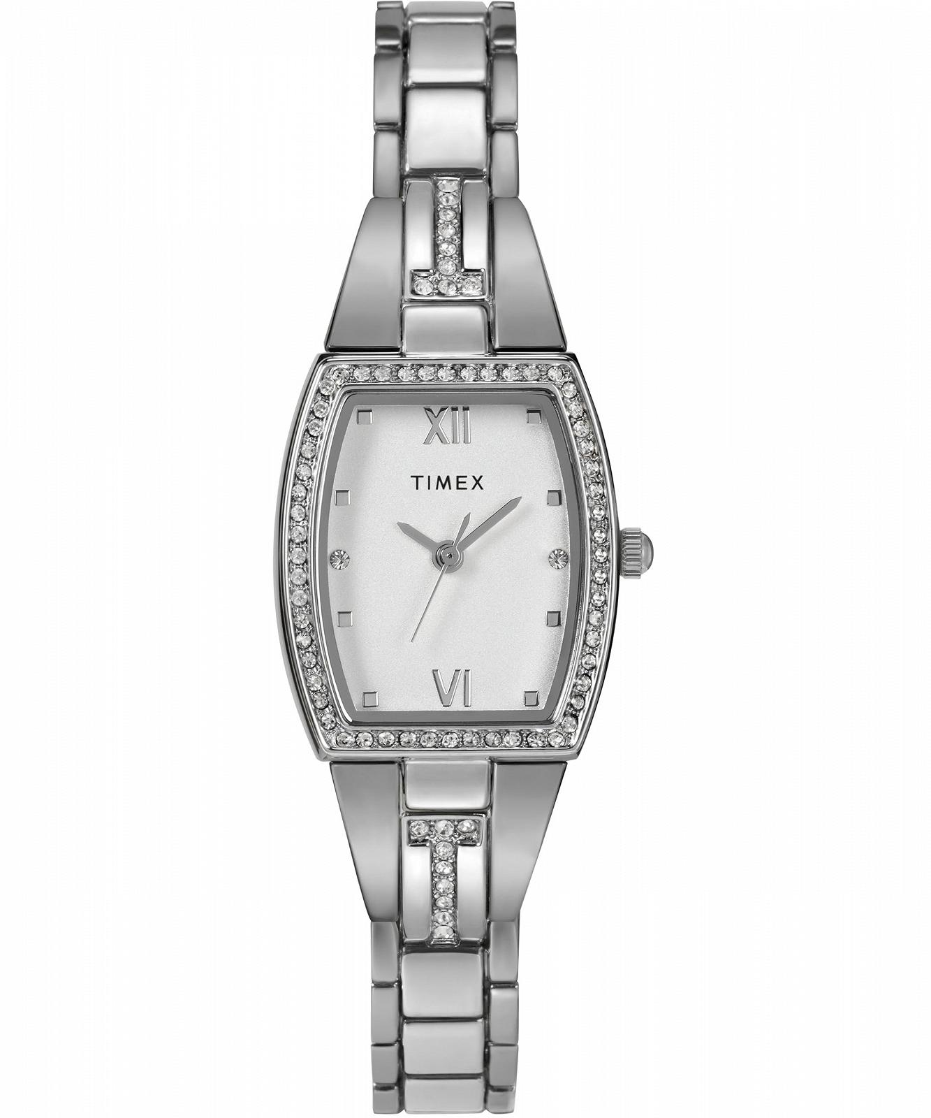 Жіночий годинник Timex Main Street 22 мм, сріблястий браслет зі сплаву, сріблястий циферблат, сріблястий корпус TW2W95600, фото №1
