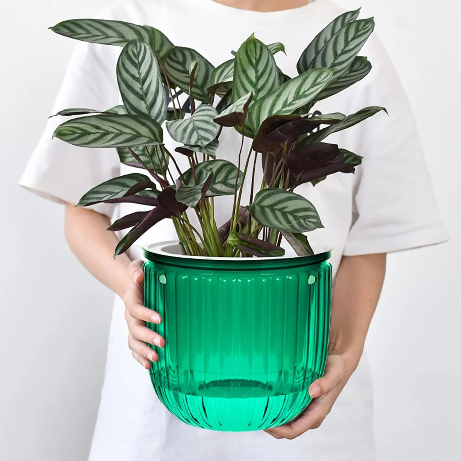 Підвісні горщики 2 шт з автополивом зелені для дому та саду, фото №5