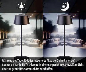 Настольная лампа Lunartec солнечная LED 150 лм 1200 mAh диммируемая synthetic.ua - Фото 1