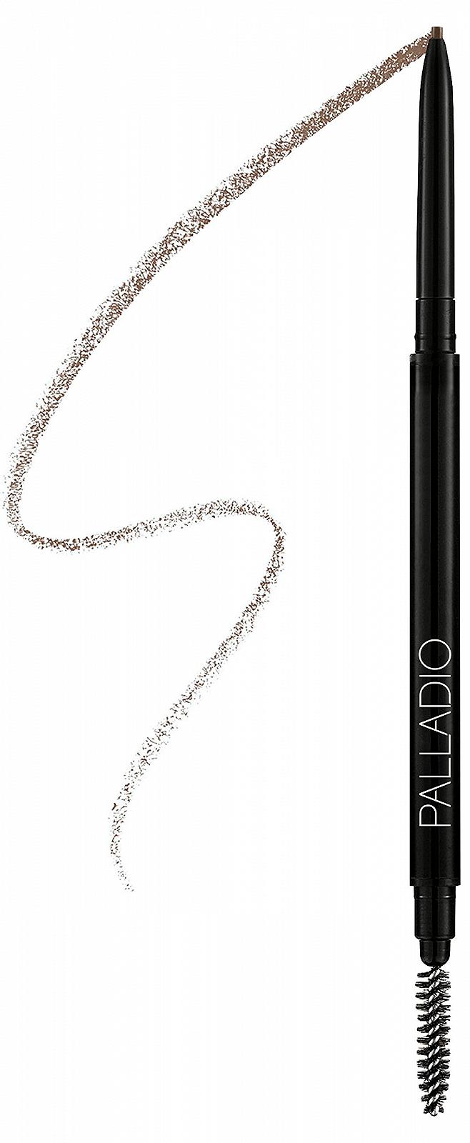 Олівець для брів Palladio Eyebrow Pencil Ultra Precise Twist-Up Long-Lasting Effect Ash Brown, фото №1