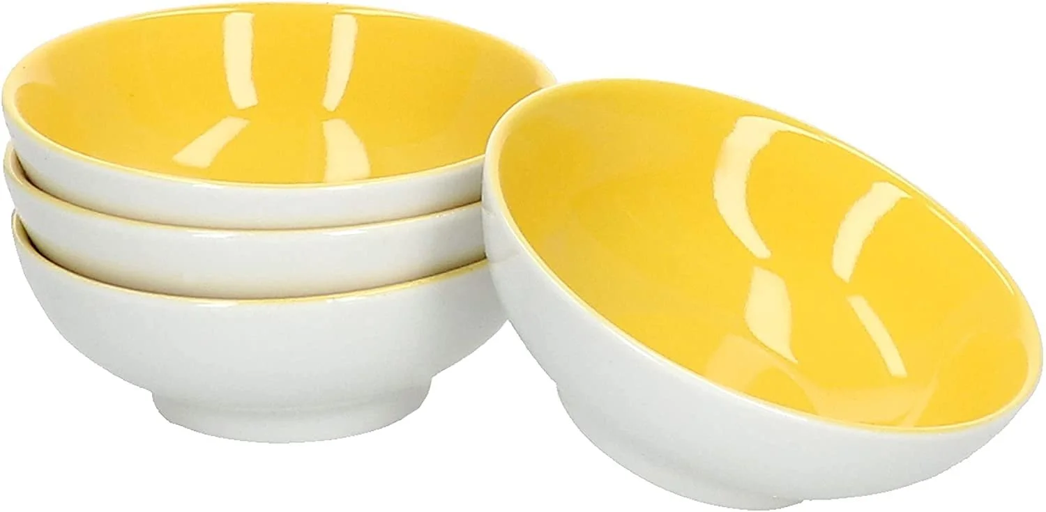 Набор мисок Фарфор Ritzenhoff & Breker Doppio 4 шт. Желтый (Sun Yellow), плоские, диаметр 8 см, высота 3 см, фото №2 Набор мисок Фарфор Ritzenhoff & Breker Doppio 4 шт. Желтый (Sun Yellow), плоские, диаметр 8 см, высота 3 см, фото №2