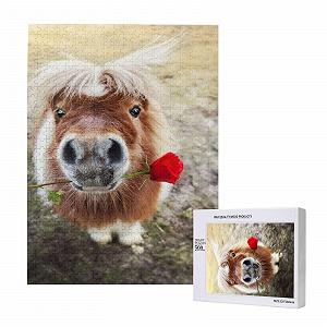 Пазл Horse and Rose 500 елементів дерев'яний 38 x 52 см - Фото 1