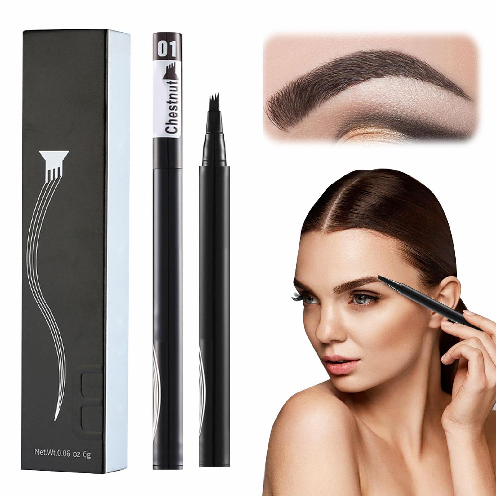 Карандаш для бровей 2024 3D Четырехзубчатый Водонепроницаемый Каштановый, фото №1