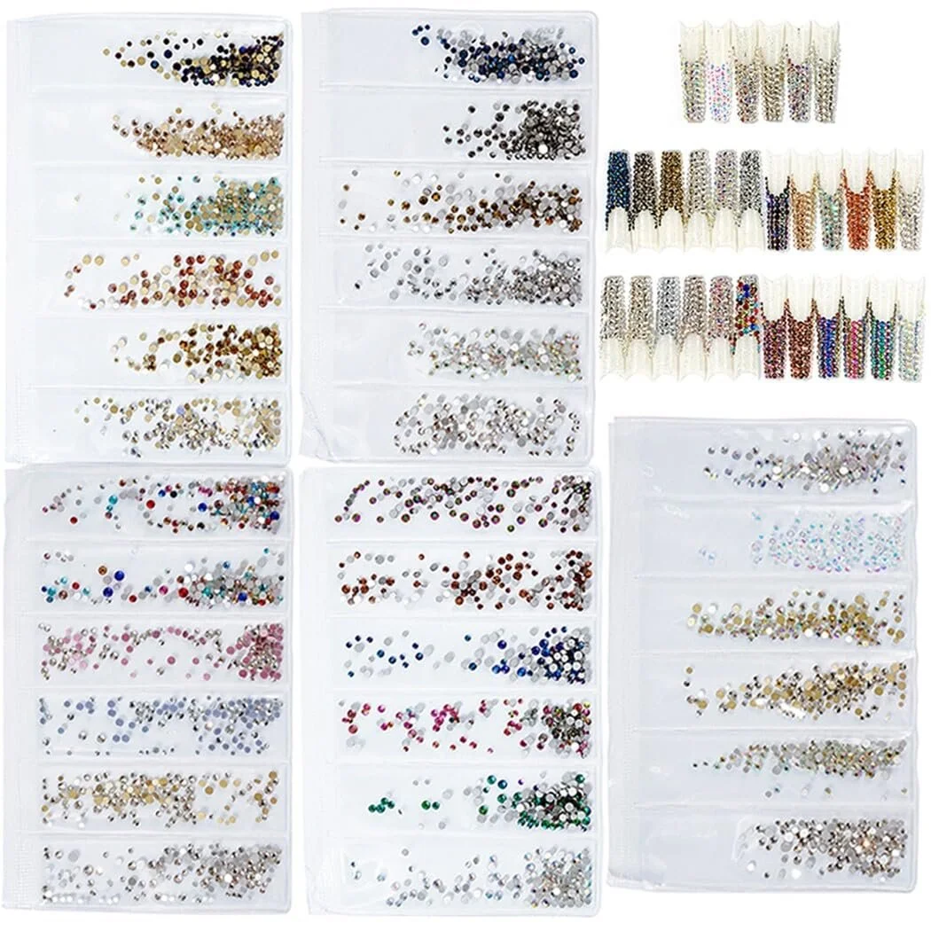 3D Подвески для ногтей Стразы Декоративные Полукруглые 6 шт., фото №3