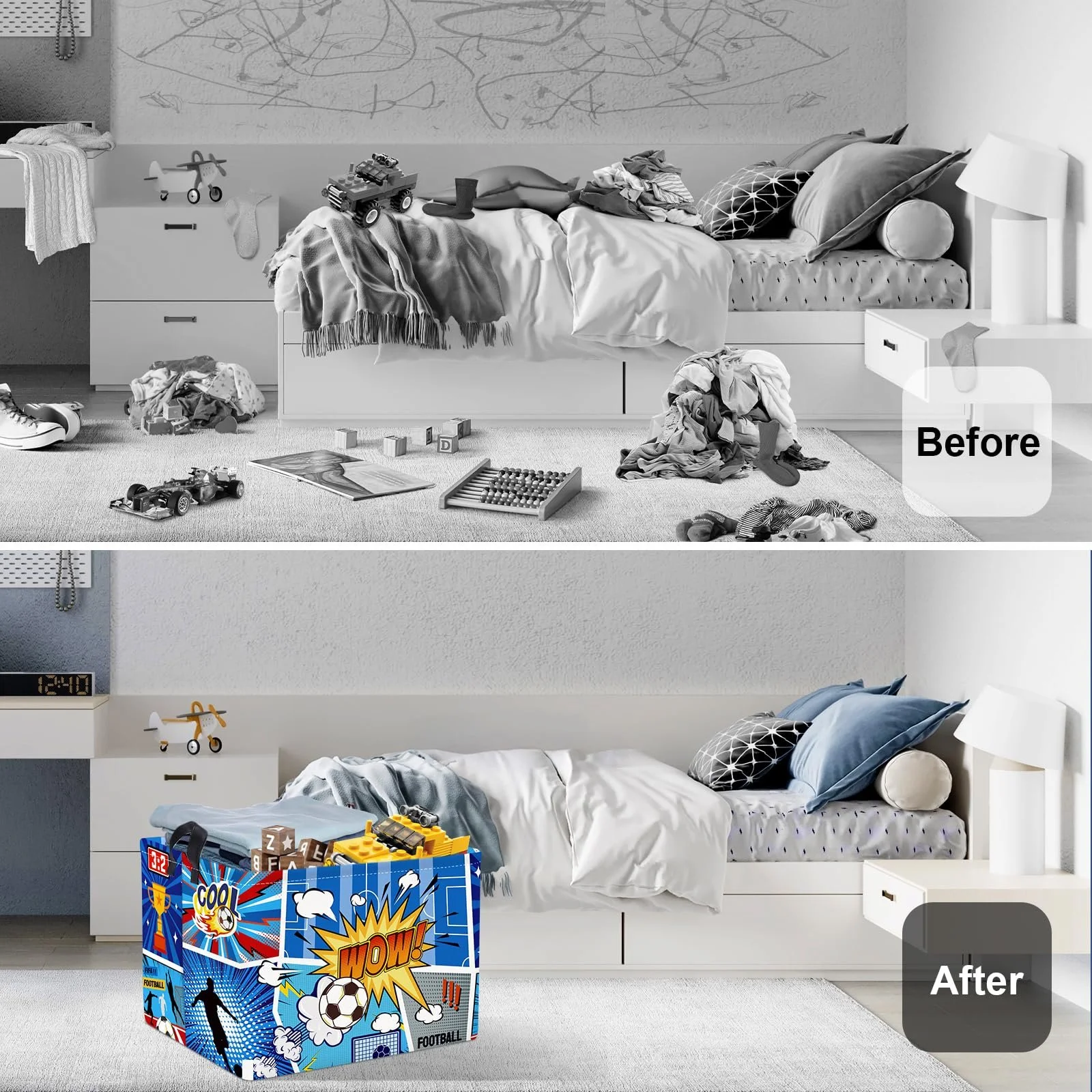 Корзина для игрушек HUUMONSS Детская, складная, для мальчиков, большая, 36 л, фото №2 Корзина для игрушек HUUMONSS Детская, складная, для мальчиков, большая, 36 л, фото №2