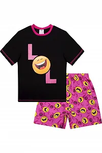 Пижама Emoticon LOL Happy Face Laugh Out Loud для девочек, короткая, 9-15 лет - Фото 1