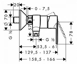 Смеситель для душа HANSGROHE TALIS E2 31662000 synthetic.ua - Фото 1