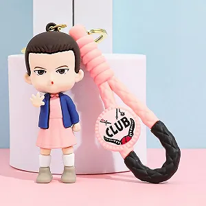 Брелок фігурка Одинадцять із серіалу «Дивні дива» (Stranger Things) на ключі, рюкзак, сумку, пенал, іграшка - 8 см synthetic.ua - Фото 1