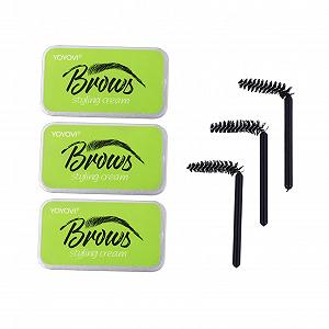 Набір Healvian Натуральна туш для вій Догляд за бровами Крем для укладання Транспортний гель для брів Крем для брів Мильниця для брів Водостійке мило для брів - Фото 1
