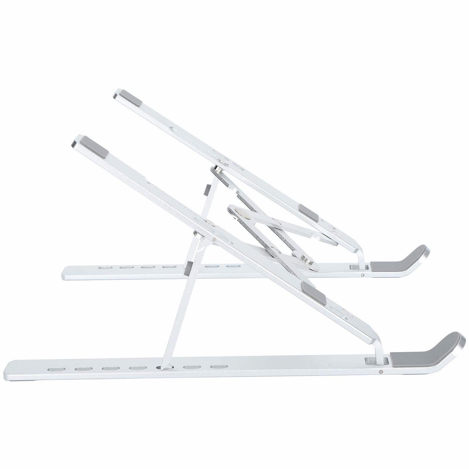 Подставка для ноутбука складная, алюминиевый сплав, подставка для компьютера с силиконовыми накладками, эргономичный держатель для ноутбука высотой до 156 дюймов, совместимая, фото №6 Подставка для ноутбука складная, алюминиевый сплав, подставка для компьютера с силиконовыми накладками, эргономичный держатель для ноутбука высотой до 156 дюймов, совместимая, фото №6