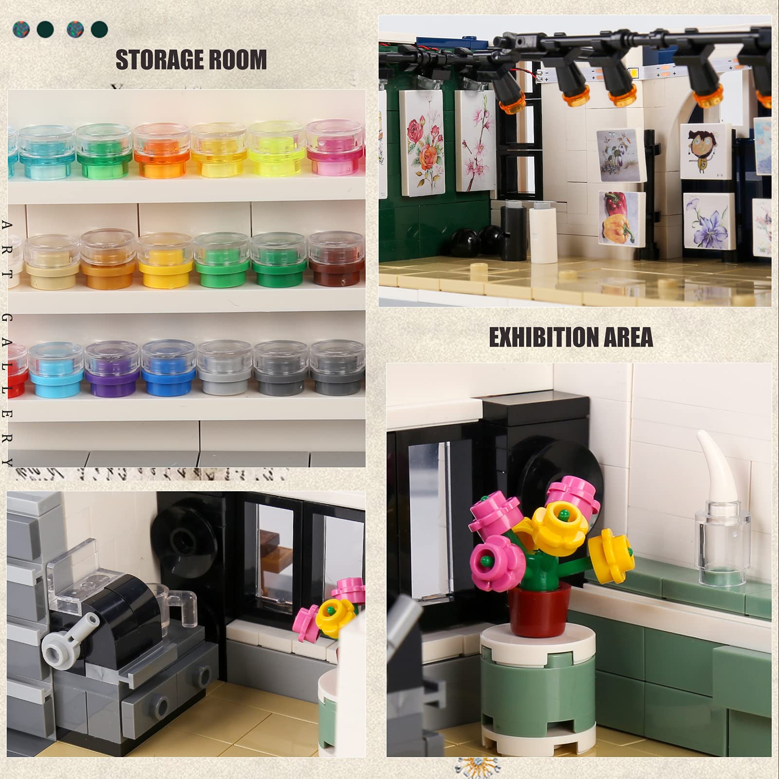 Конструктор Mould King 16043 Street View Creative Series со светодиодным освещением, Художественная галерея, фото №4