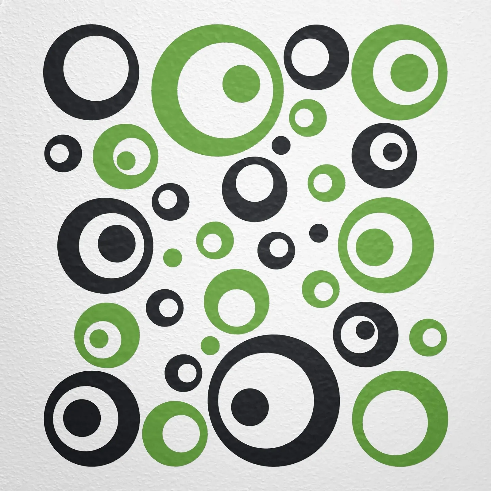 Наклейки на стіну WANDfee Кола Точки 50 штук Зелені, фото №1