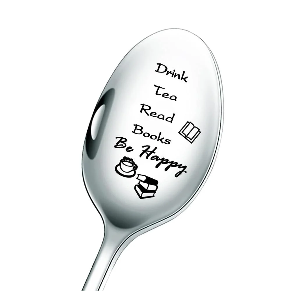 Чайна ложка з гравіюванням зі нержавіючої сталі для любителів чаю, фото №1 Чайна ложка з гравіюванням зі нержавіючої сталі для любителів чаю, фото №1