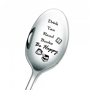 Чайна ложка з гравіюванням зі нержавіючої сталі для любителів чаю - Фото 1