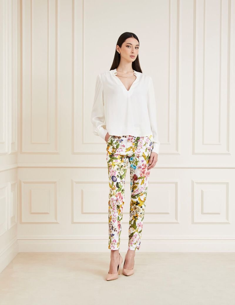 Жіноча блуза Marciano by Guess - Chain Collar Blouse (4RGH009998Z) Біла - 42, фото №3