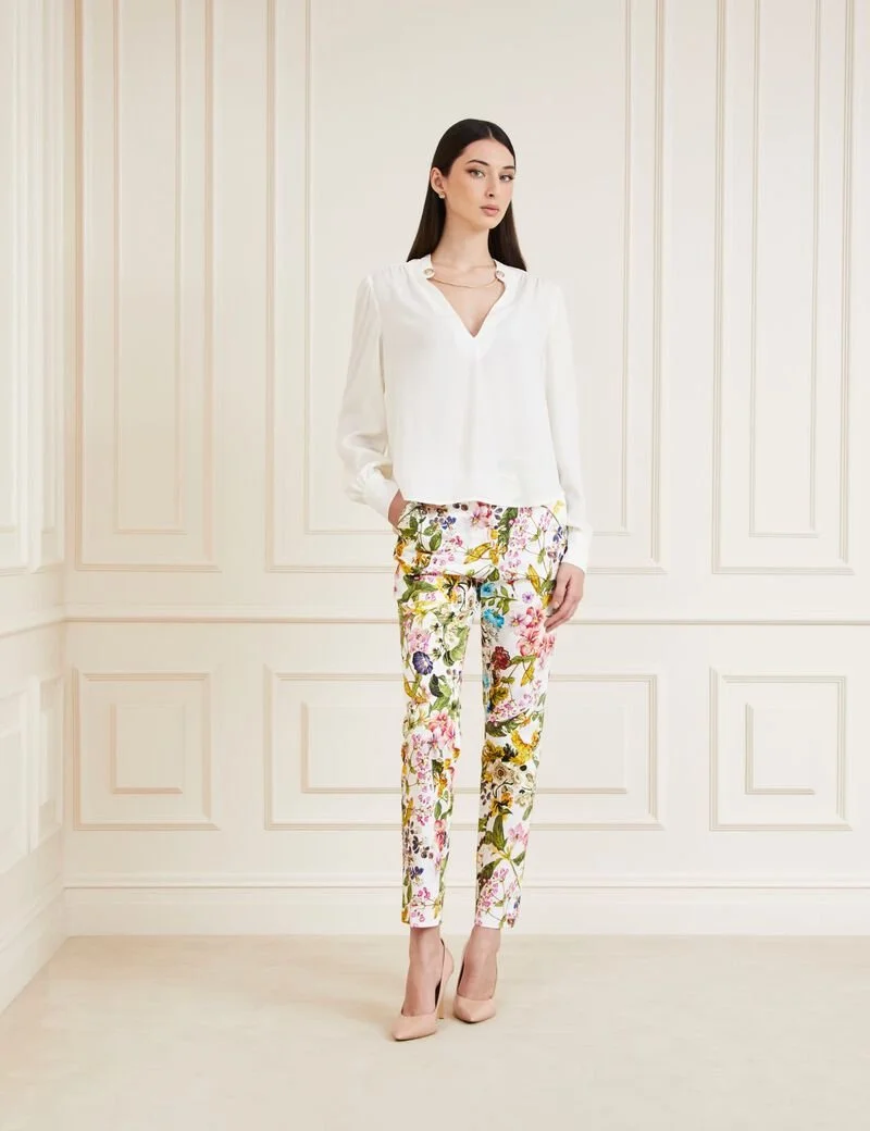 Женская блузка Marciano by Guess - Chain Collar Blouse (4RGH009998Z) Белая - 42, фото №3