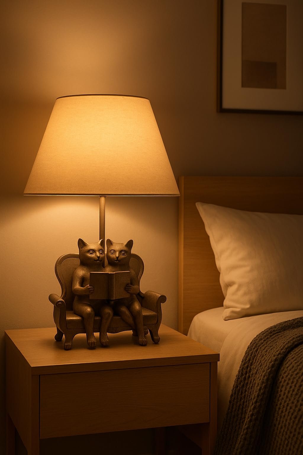 Настольная лампа PALAZZO INT Villa Romualdo Коты Винтаж Античный стиль E27 43 см, фото №7