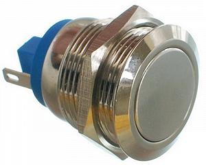 Кнопка антивандальна VJ Parts d22mm стрижка 19mm h29mm 2 контакту - Фото 1
