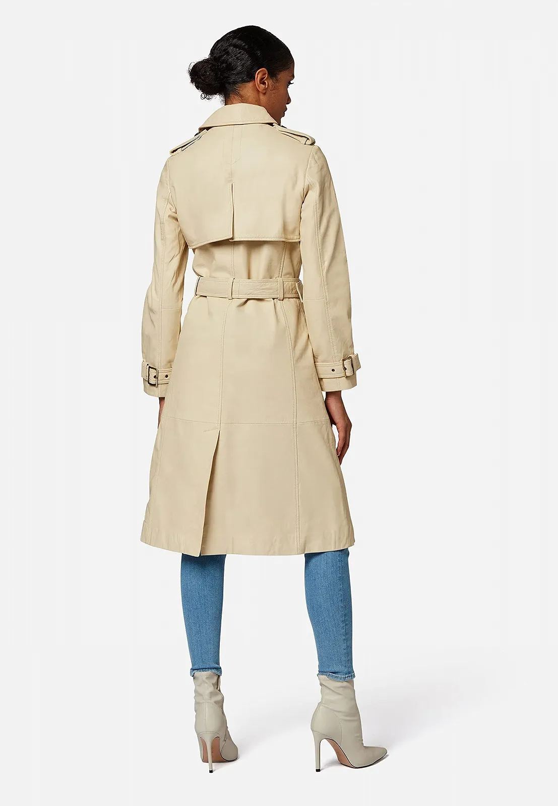 Шкіряне пальто RICANO Gloria Slim Fit з поясом, фото №3 Шкіряне пальто RICANO Gloria Slim Fit з поясом, фото №3