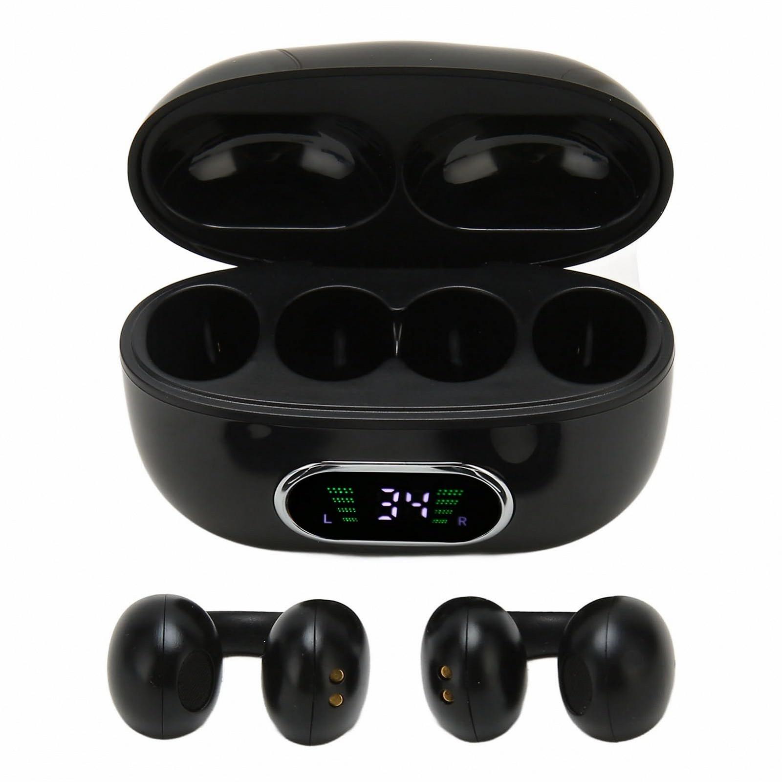 Навушники-перекладачі Стерео Кліпса з Чохлом для Зарядки Чорний, фото №1