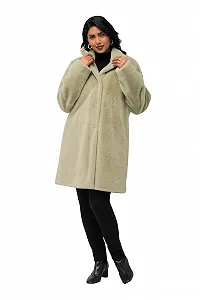 Пальто из искусственного меха Ulla Popken, воротник-стойка, на пуговицах 830806 - Фото 1