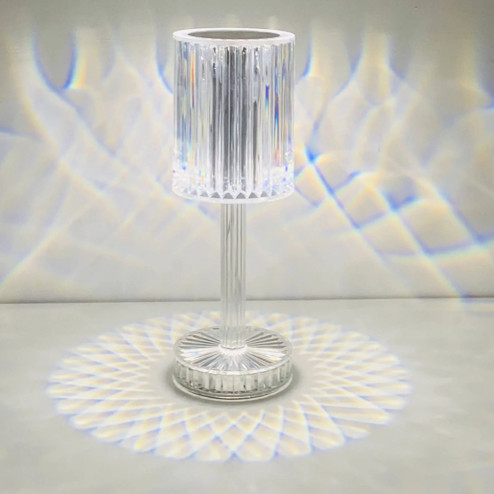 Настільна лампа XVZ LED Кришталева Акумуляторна 2000 мАг Сенсорна Димер, фото №8