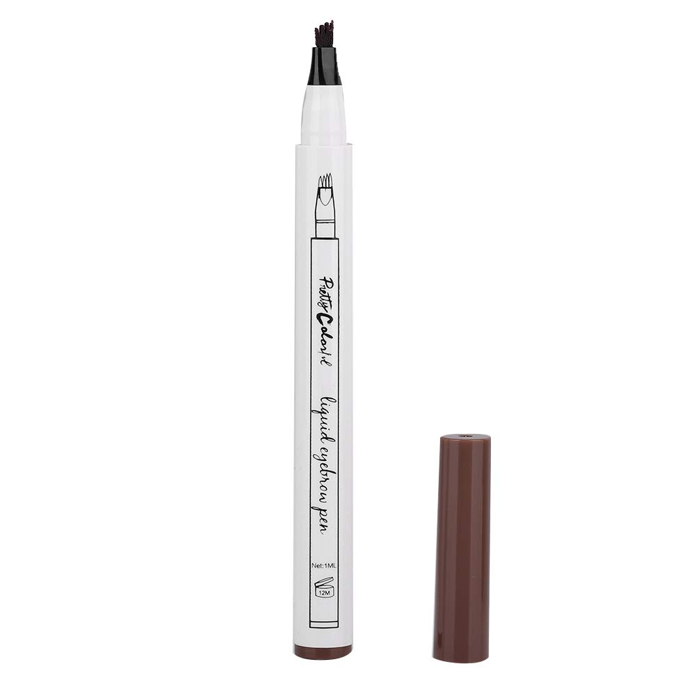 Жидкий карандаш для бровей с четырьмя вилками 1# тёмно-коричневый цвет мокко, фото №1