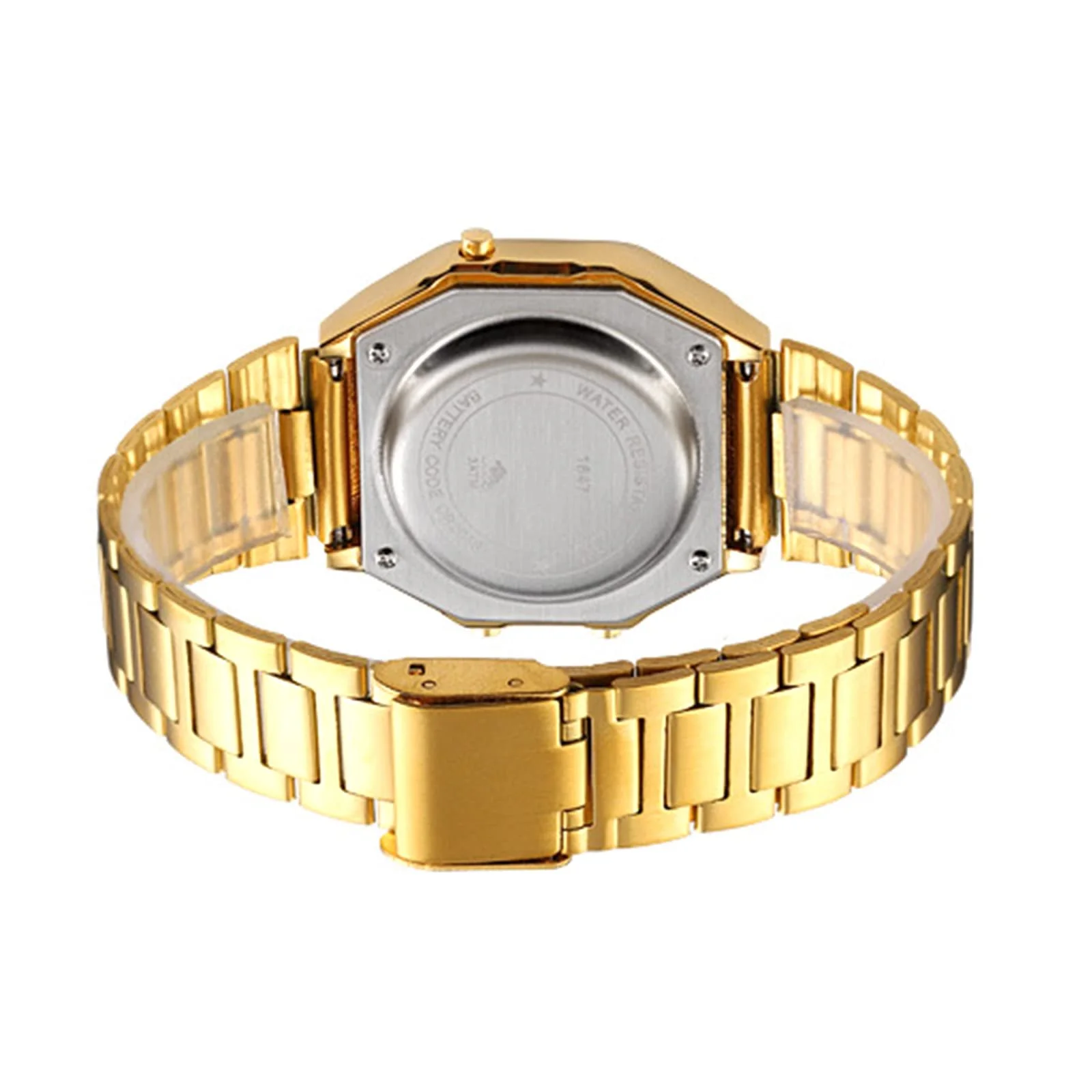 Цифровий годинник Nicoone зі стрічкою з неіржавної сталі, світлодіодною підсвіткою, фото №5 Цифровий годинник Nicoone зі стрічкою з неіржавної сталі, світлодіодною підсвіткою, фото №5