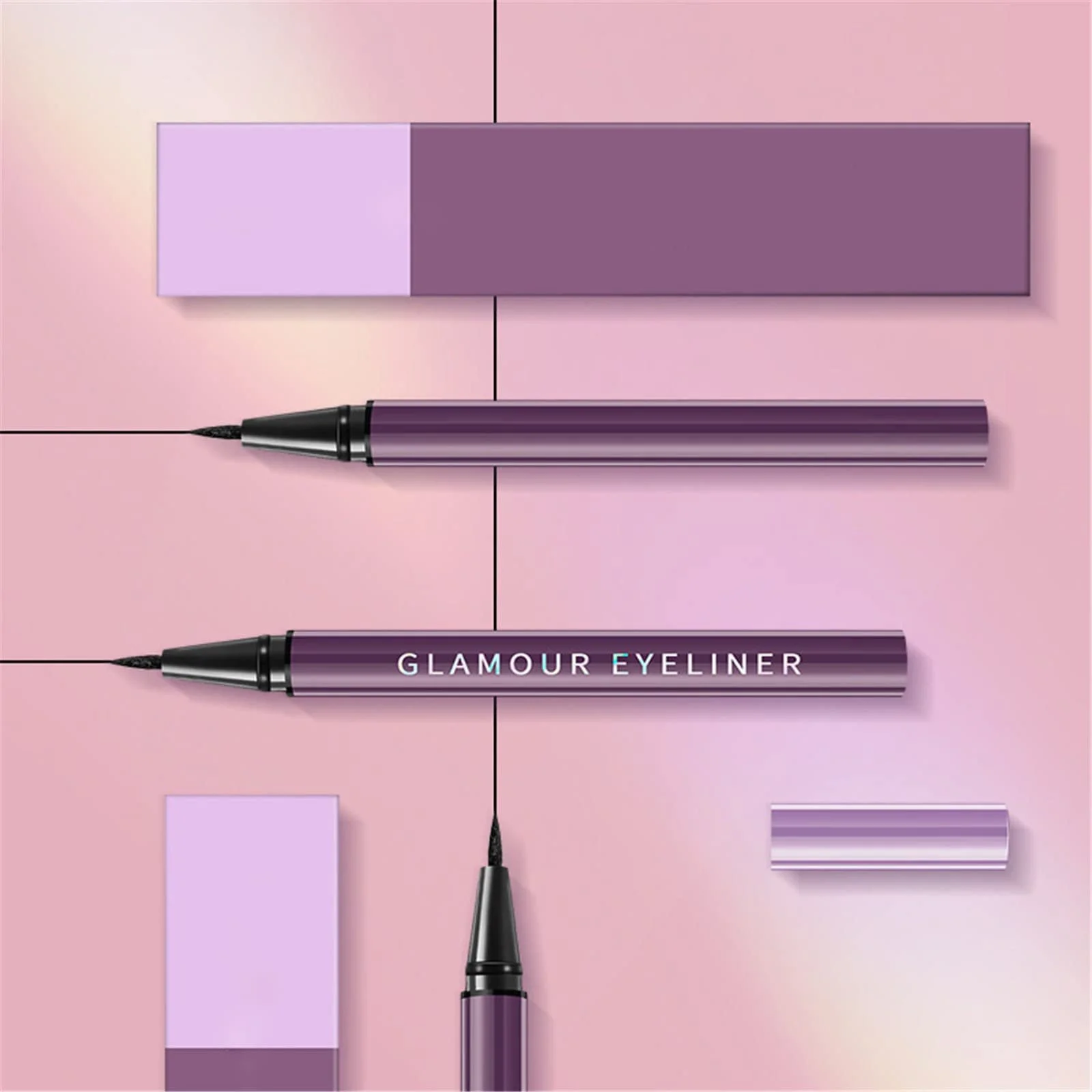 Подводка Smart Charm для начинающих, жидкая подводка-карандаш, которую нелегко обесцветить, 1 мл Фиолетовый, фото №3