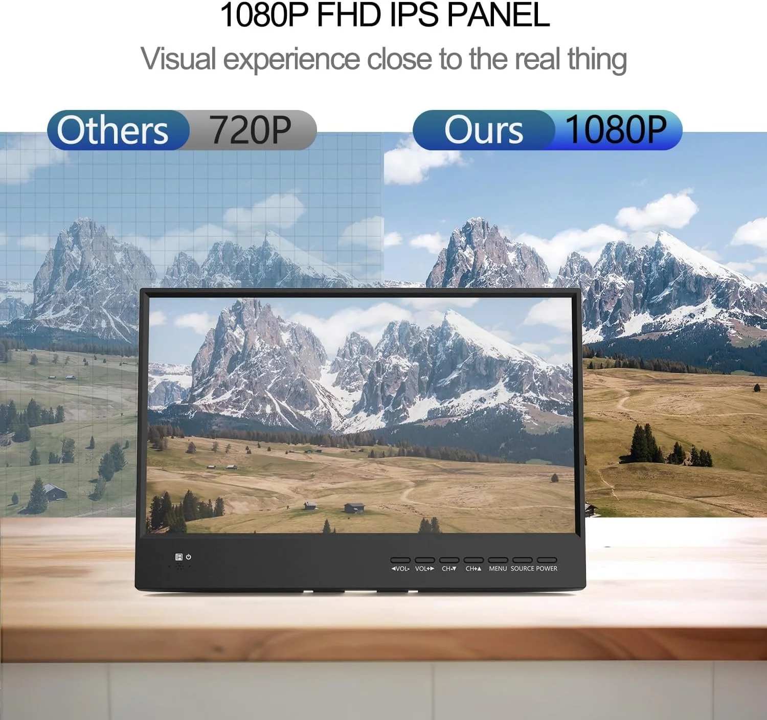 Телевізор портативний 15.6" KCR TV-16 / Full HD / 60 Гц / IPS / T2, фото №3