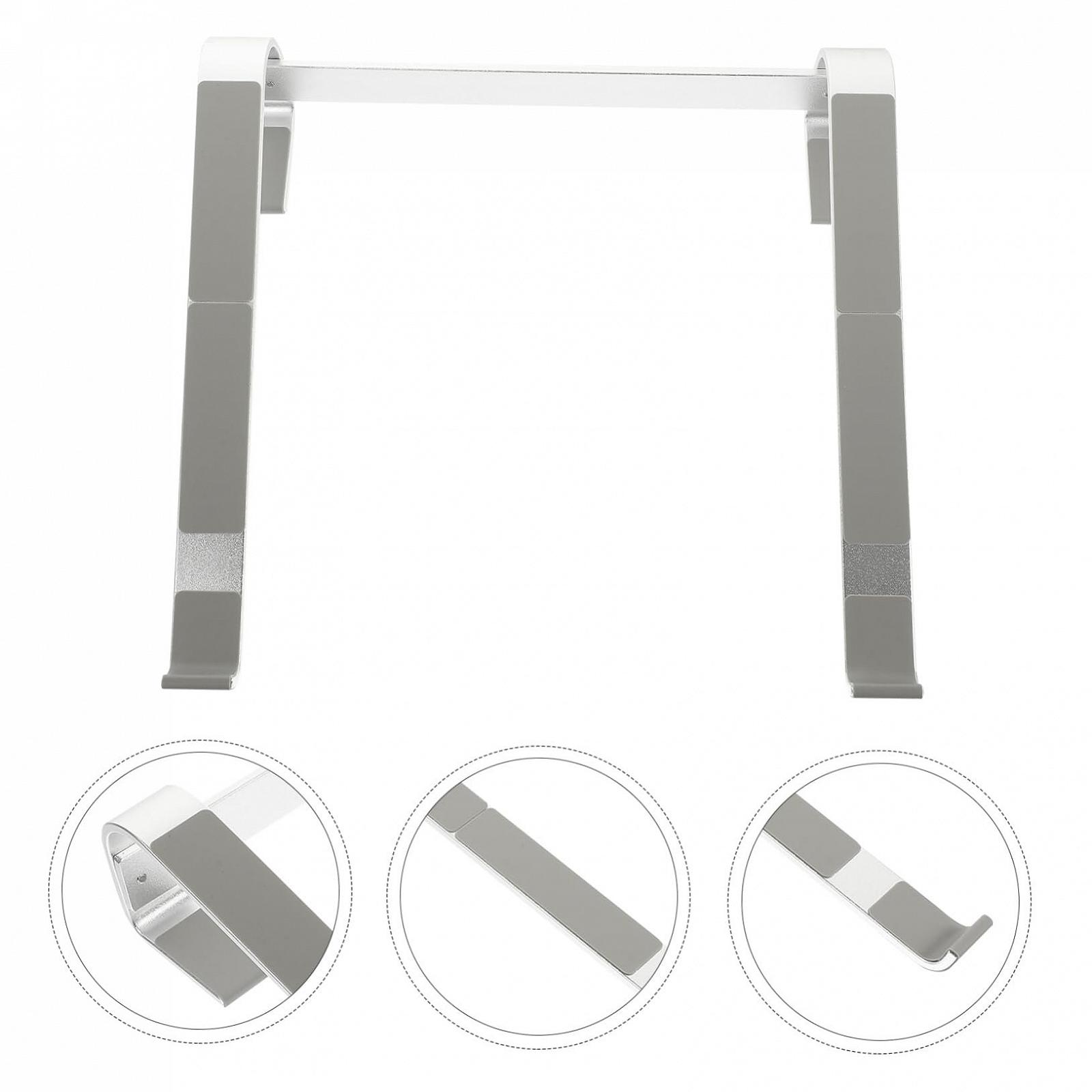 Підставка для ноутбука алюмінієва NUOBESTY з функцією охолодження, складна, стабільна, для настільних ПК, планшетів і ноутбуків, ергономічна, портативна, срібна, фото №6