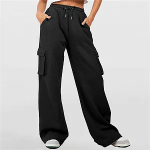 Женские штаны Cotton Stretch Однотонные Повседневные synthetic.ua - Фото 1