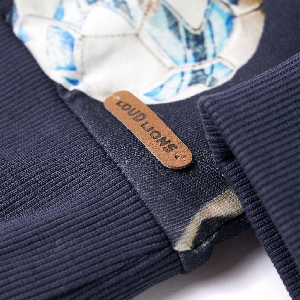 Дитячий світшот з довгими рукавами, дитячий джемпер, темно-синій, фото №5