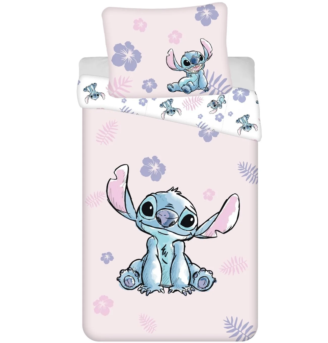 Комплект постельної білизни Jerry Fabrics Lilo and Stitch Pink двосторонній 135 x 140 x 200 см рожевий, фото №1