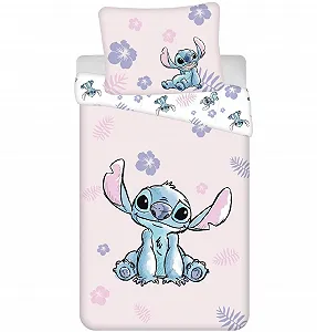 Комплект постельної білизни Jerry Fabrics Lilo and Stitch Pink двосторонній 135 x 140 x 200 см рожевий - Фото 1