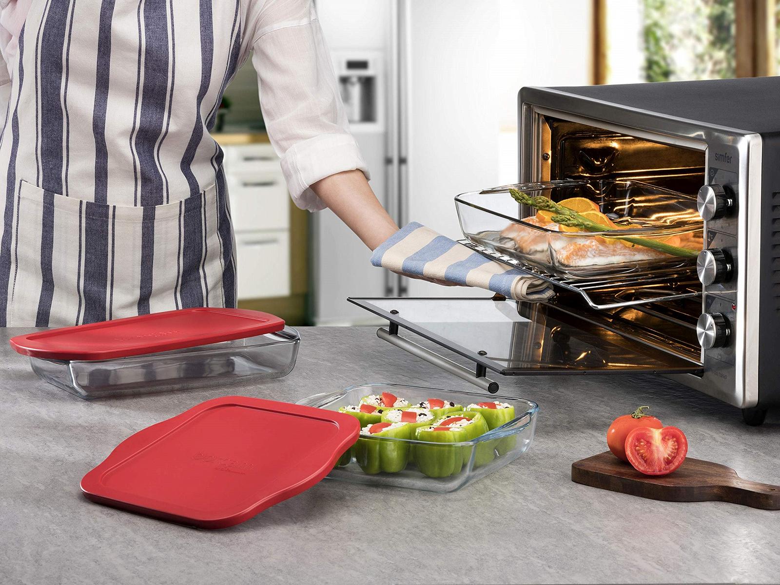 Форма для запікання Pasabahce Borcam 59034 квадратна з кришкою 26 x 22 см 2 л, фото №2 Форма для запікання Pasabahce Borcam 59034 квадратна з кришкою 26 x 22 см 2 л, фото №2