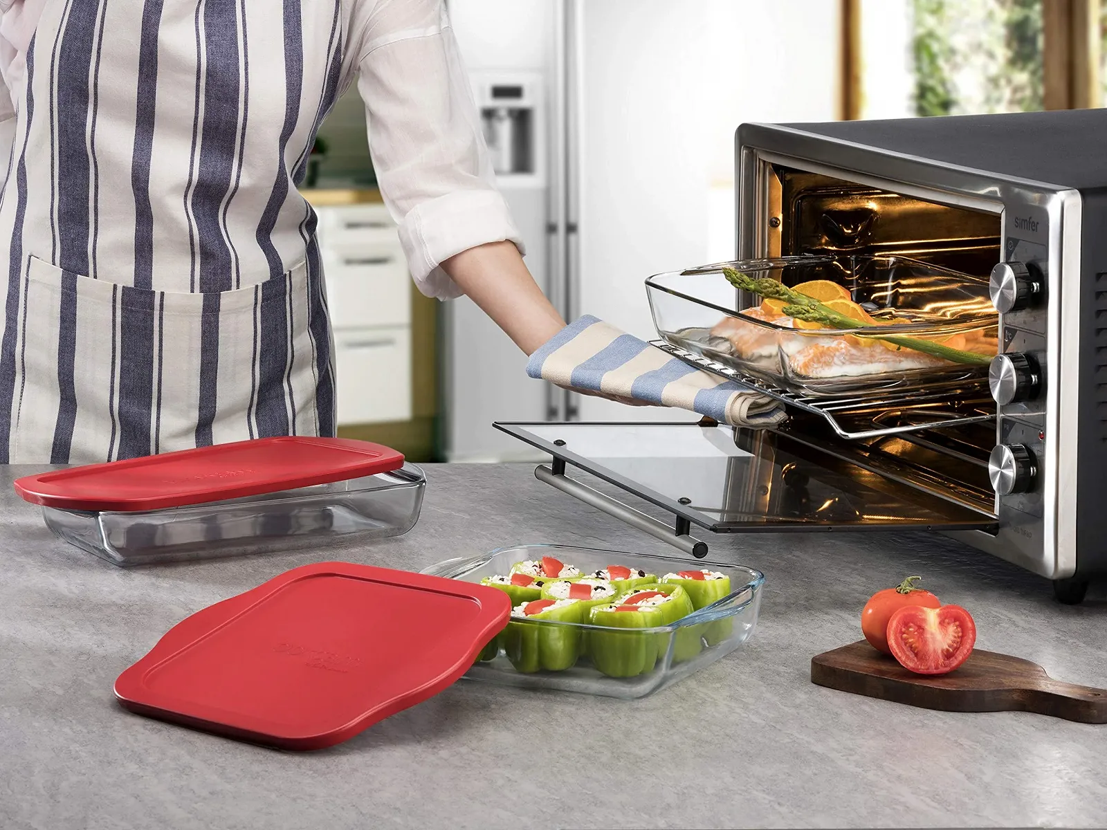 Форма для запекания Pasabahce Borcam 59034 квадратная с крышкой 26 x 22 см 2 л, фото №2