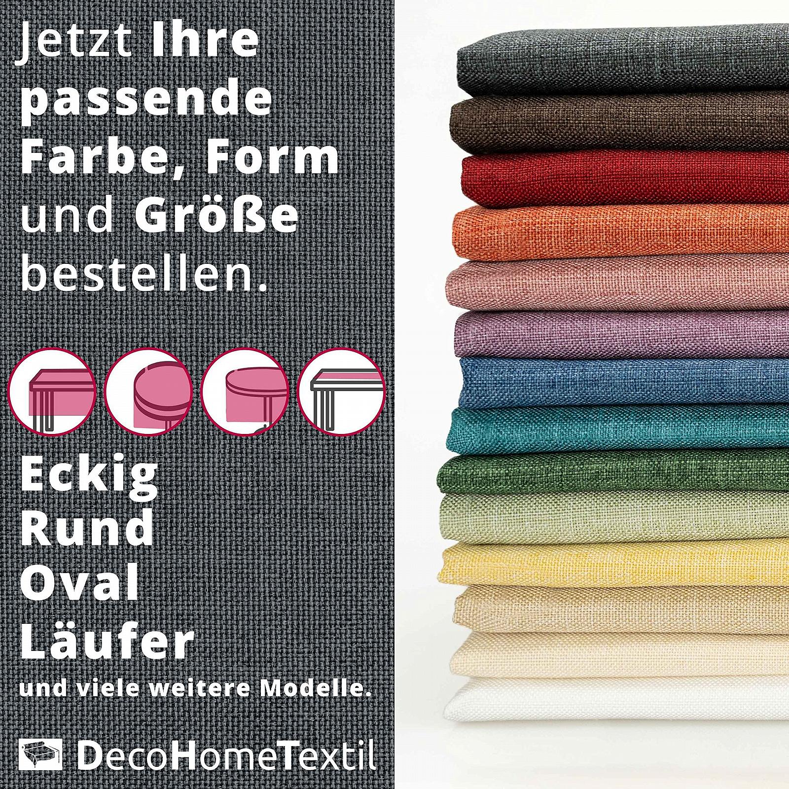 Скатертина прямокутна DecoHomeTextil TD з ефектом льону захистом від плям 160 x 110 см, фото №3