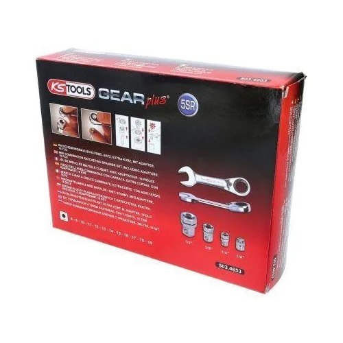 Набір комбінованих тріскачкових ключів KS TOOLS 503.4653, фото №4 Набір комбінованих тріскачкових ключів KS TOOLS 503.4653, фото №4