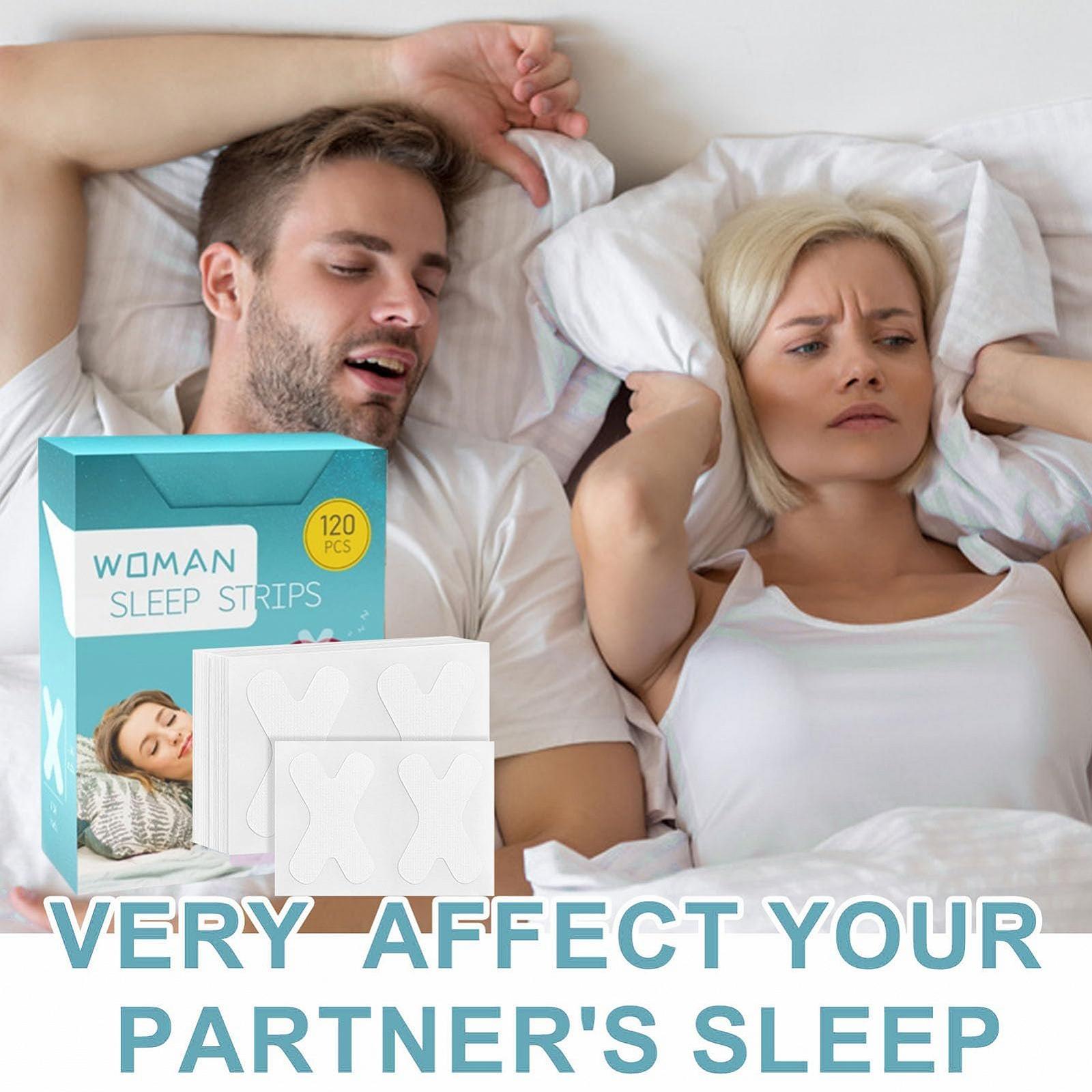 Смужки для сну для рота 120 шт., пристрій проти хропіння, Х-подібна смужка для рота для дихання носом, фото №3