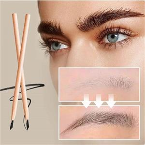Олівець для брів Waterproof Дерев'яний Чорний 2 шт. synthetic.ua - Фото 1