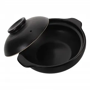 Горщик для приготування термічно стійкий з кришкою керамічний для відкритого вогню - Фото 1