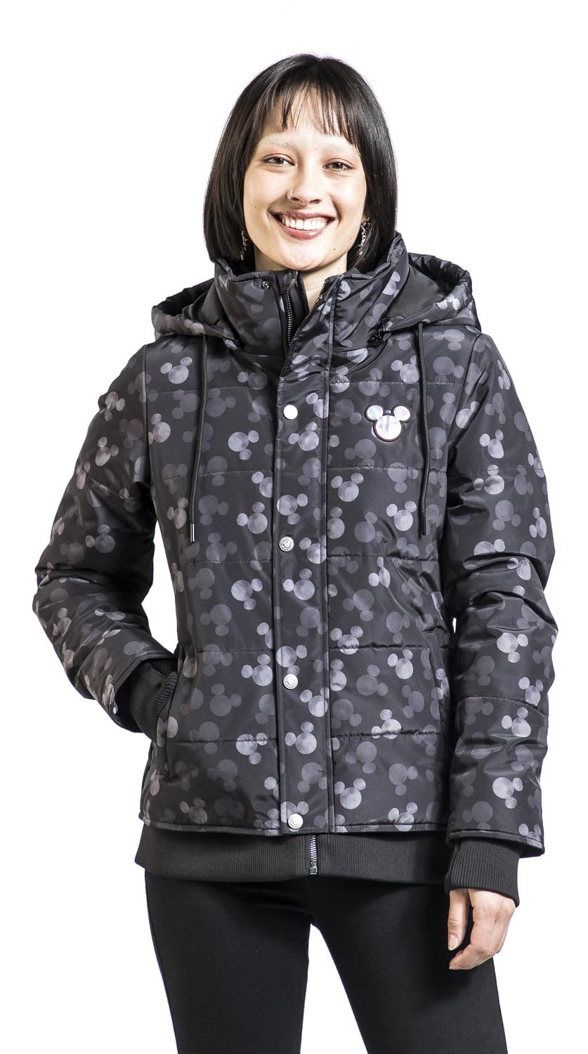 Женская зимняя куртка Mickey Mouse Allover Черный Disney, Fan Merch, Films, Cartoon, фото №7