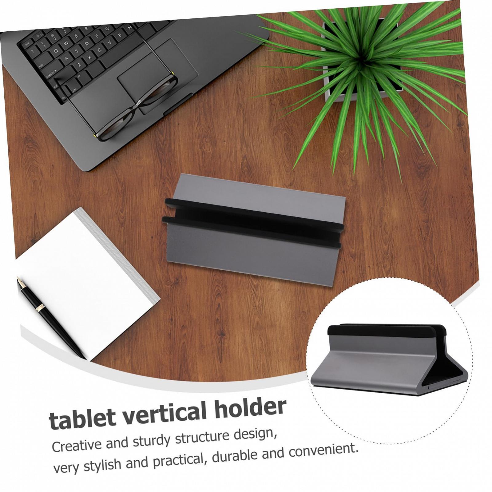 Подставка для ноутбука алюминиевая вертикальная регулируемая HOMSFOU, органайзер настольный многофункциональный для офиса дома общежития практичная прочная эргономичная, фото №2